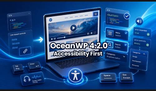 OceanWP 4.2.0 accessibility update illustration